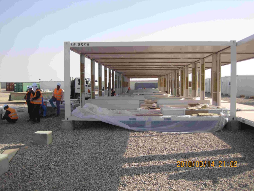 Flatpack containers ready for deployment