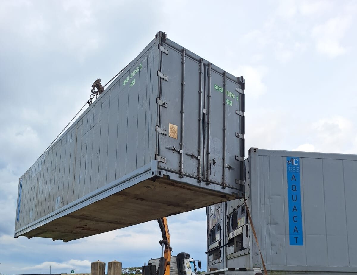 AquaCat reefer container deployed on site