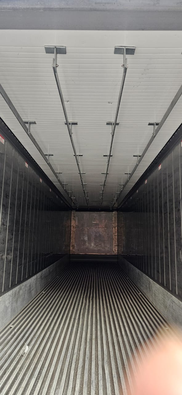 Inside a clean AquaCat reefer container ready for use